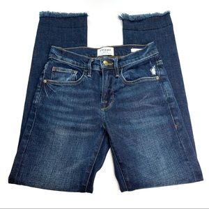 Frame Le Boy Jeans PondView Crop Frayed 23 x 27